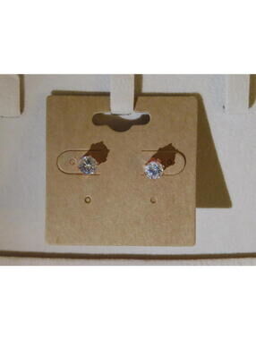 Rose Gold Tone Clear Crystal Stud Earrings